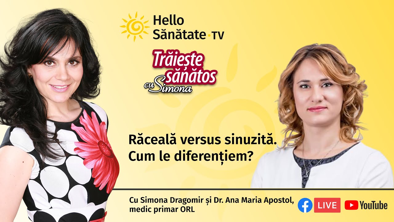 Răceală versus sinuzită. Cum le diferențiem? – VIDEO Răceală versus sinuzită. Cum le diferențiem? – VIDEO